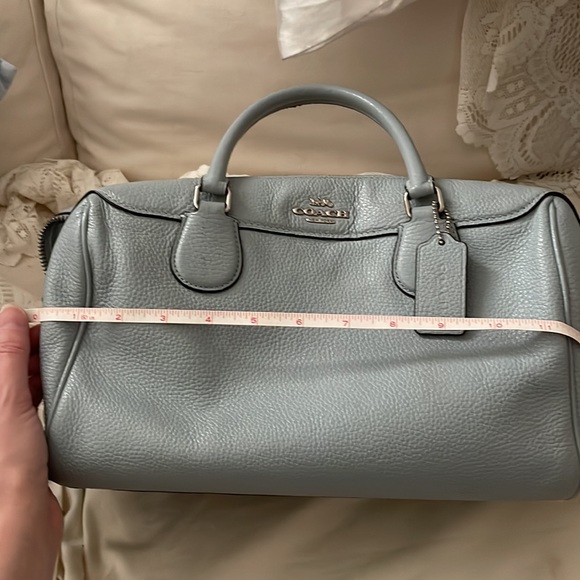 COACH coneflower blue satchel handbag soft LEATHER - Picture 14 of 16